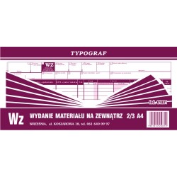 Druk WZ Wydanie Materiału...