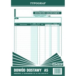 Druk Dowód Dostawy A5 (01041)